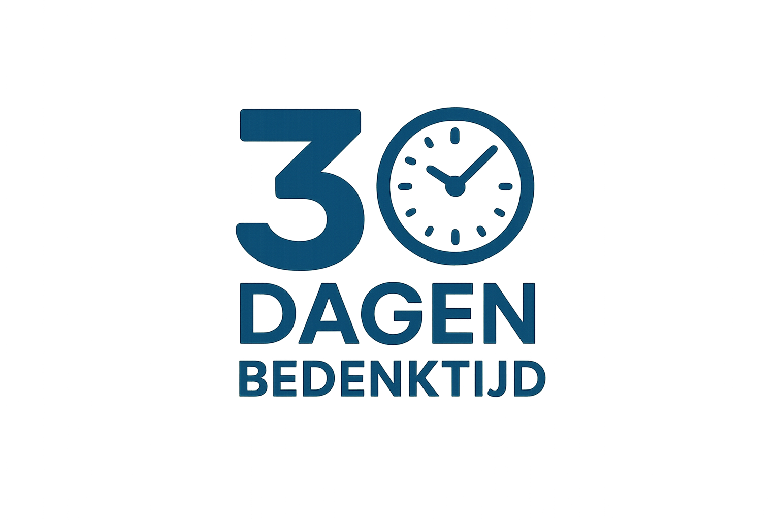 logo voor 30 dagen bedenk tijd in het nederlands als je er tekst onder zet